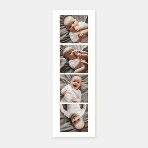 Faire-part de naissance photomaton 4 photos