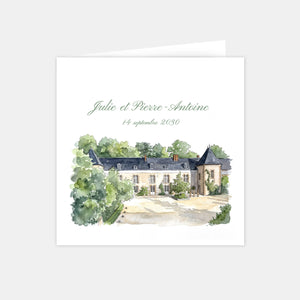 Faire-part de mariage Domaine de Quincampoix