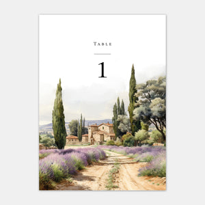 Marque table de mariage Provence aquarelle - 5ex