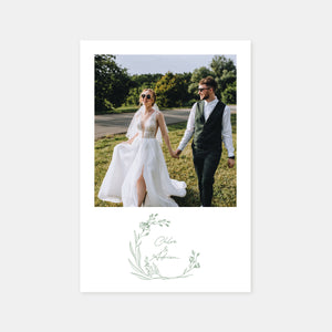Carton remerciement mariage champêtre chic