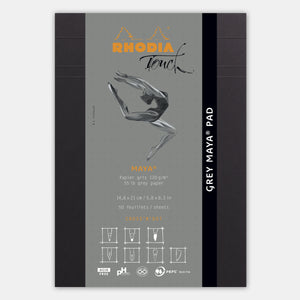 Bloc maya A5 cross and dot papier gris 120 g/m²