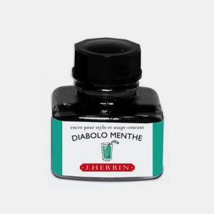 Bouteille 30 ml encre pour stylo diabolo menthe