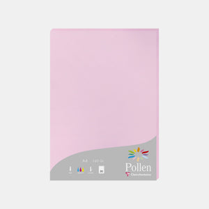 Feuille A4 velin 160g rose dragée Pollen