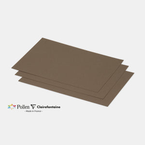 Carte 158x222 velin 210g marron taupé Pollen