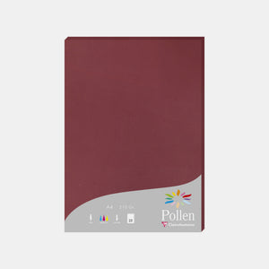 Feuille A4 velin 210g bordeaux Pollen