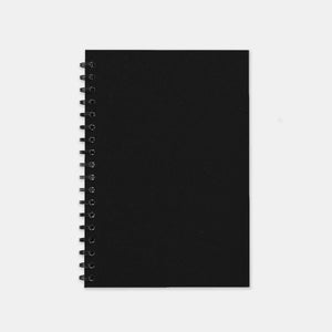 Black recycled notebook 148x210 plain pages