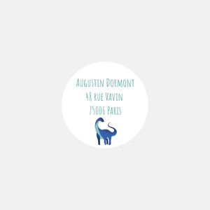 Personalisierte Aufkleber Dinosaurier-Zuordnung