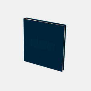 Fotoalbum 25x24, marineblaues Canvas, cremefarbene Innenseite