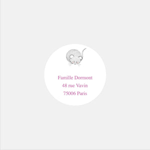 Stickers personnalisés naissance ma souris