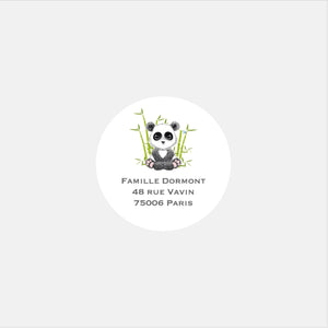 Stickers personnalisés naissance panda