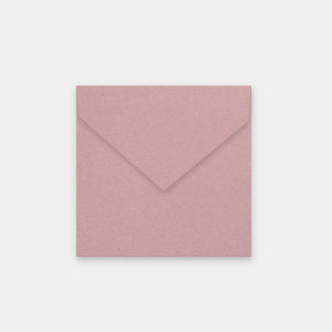 Enveloppe 140x140 mm metallisee rose poudree
