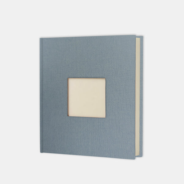 Fotoalbum quadratisch 30x30 Leinen blaugrau