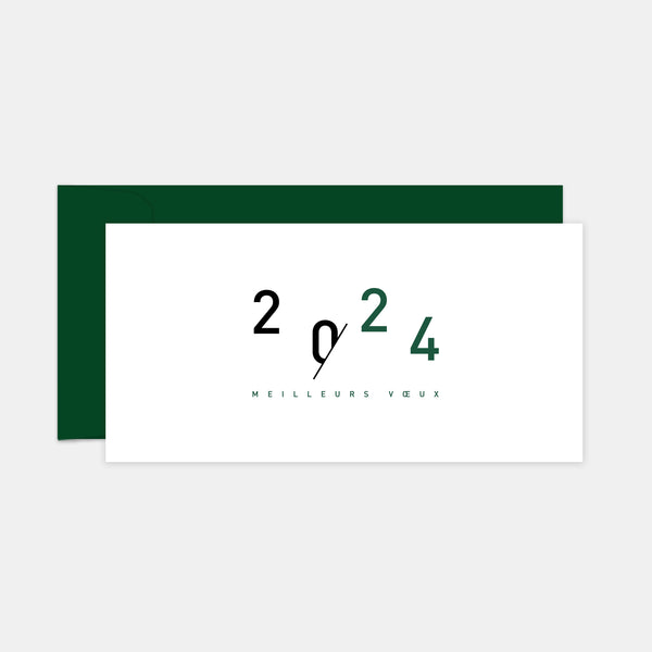 Green cactus slash greeting card