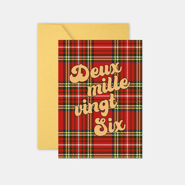 Red Tartan Greeting Card