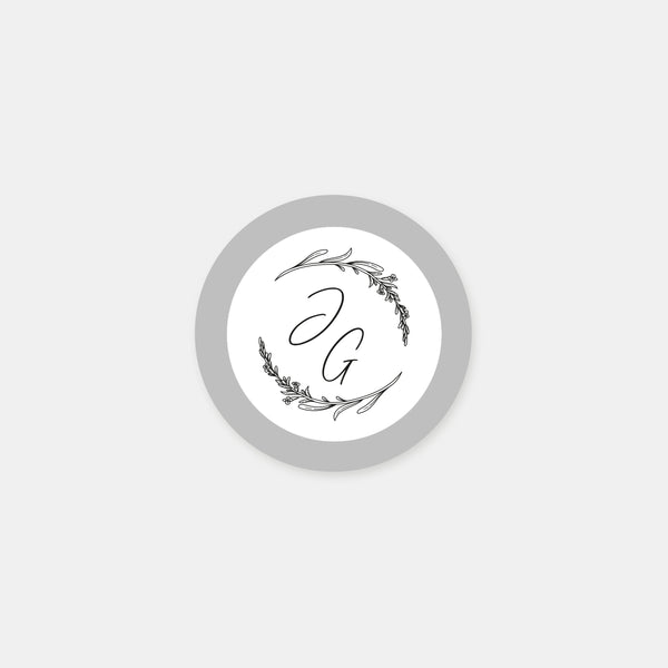 Cachet de cire personnalisé initiales brins de lavande