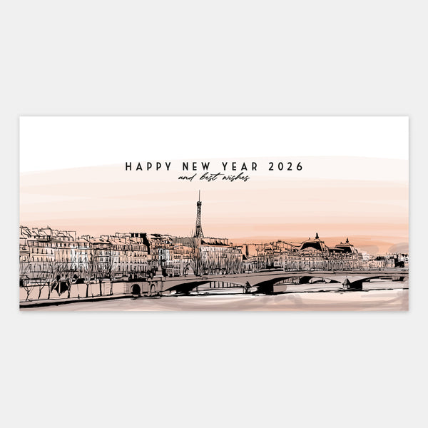 Paris roofs greeting card