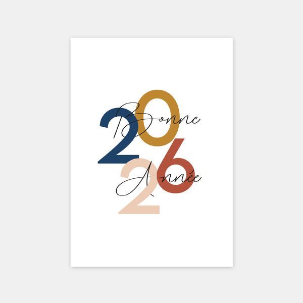Carte de voeux personnalisée couleurs