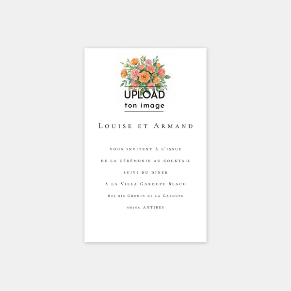 Carton invitation de mariage aquarelle
