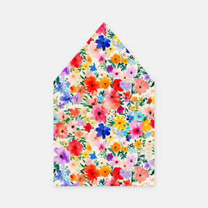 Doublure enveloppe carrée jardin de couleurs