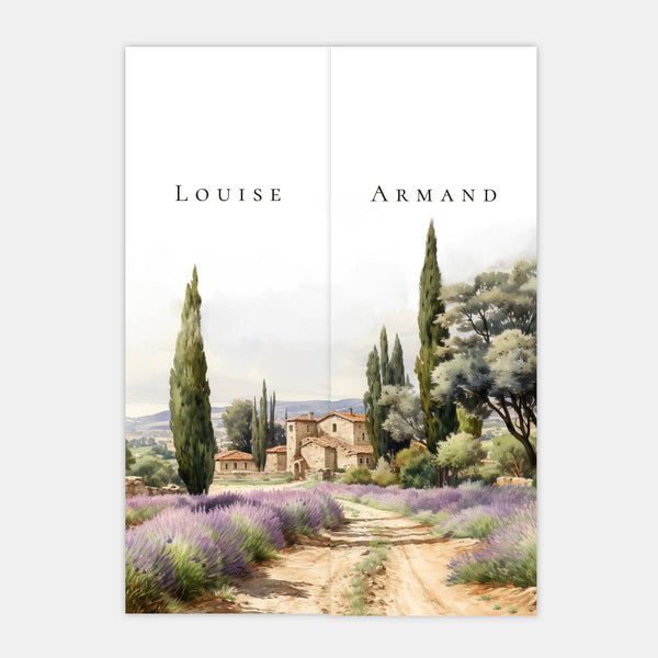 Provence-Aquarell-Hochzeitseinladung
