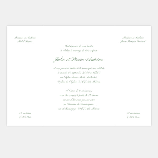 Hochzeitskarte Gutshof Quincampoix