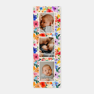 Faire-part de naissance marque page jardin de couleurs