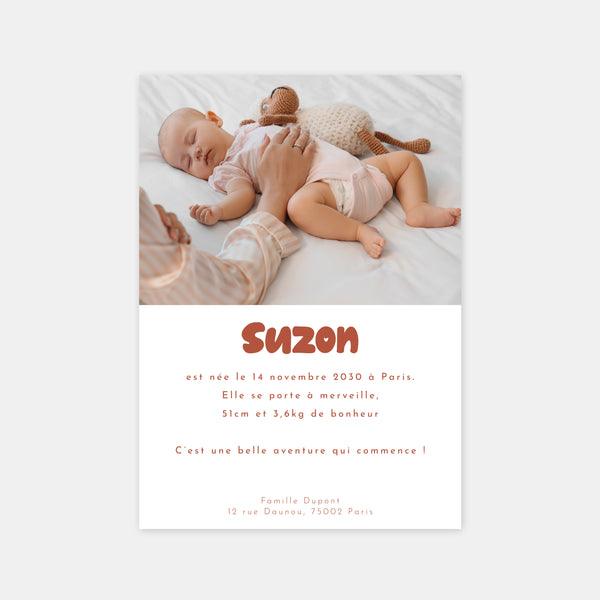 Pop lines birth announcement