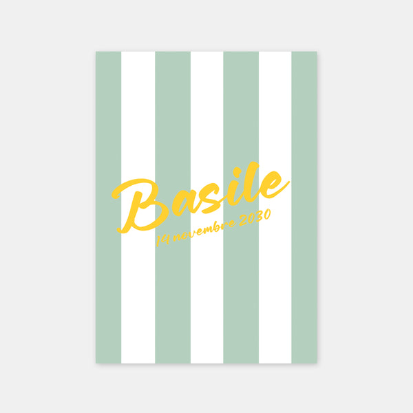 Faire-part de naissance lignes pop