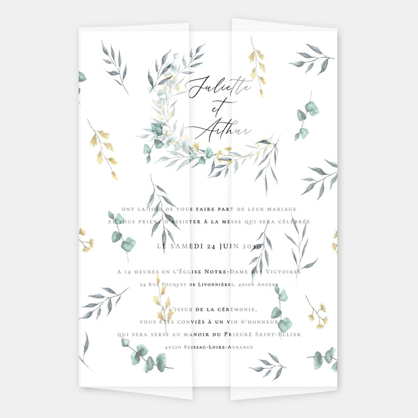 Feuillet de calque champêtre