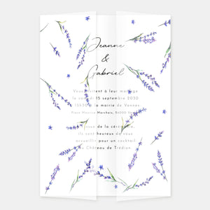 Feuillet de calque brins de lavande