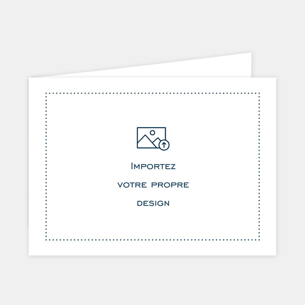 Pre-folded landscape card to personalize