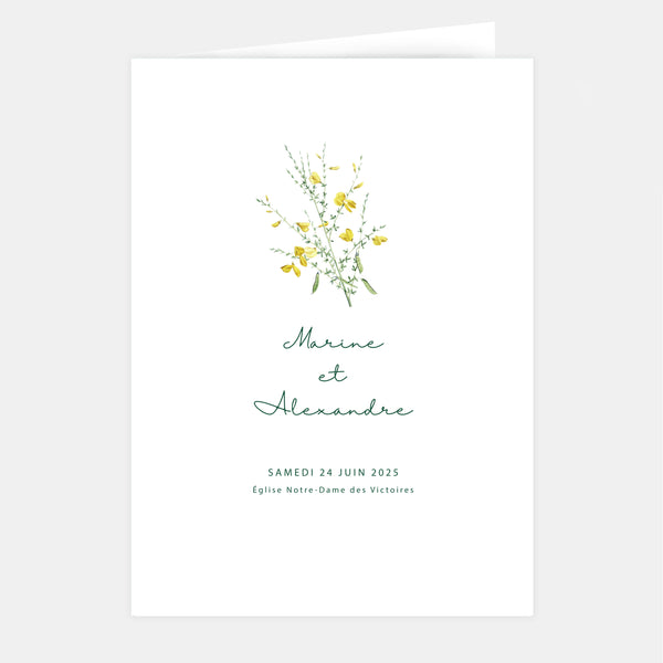 Couveture livret de mariage brin de fleurs sauvages