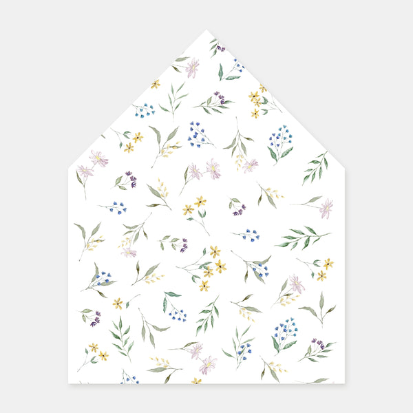 Country flowers envelope lining - 50ex