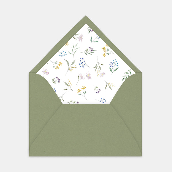 Country flowers envelope lining - 50ex