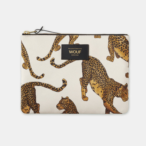 Großes Federmäppchen mit Leopardenmuster
