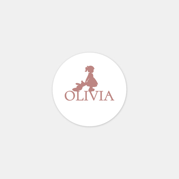 Stickers personnalisés naissance silhouette fille