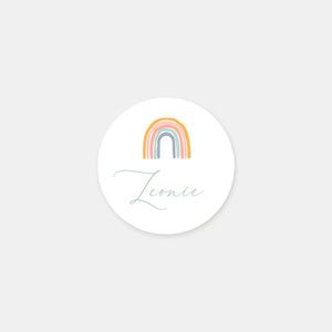 Stickers personnalisés naissance arc en ciel