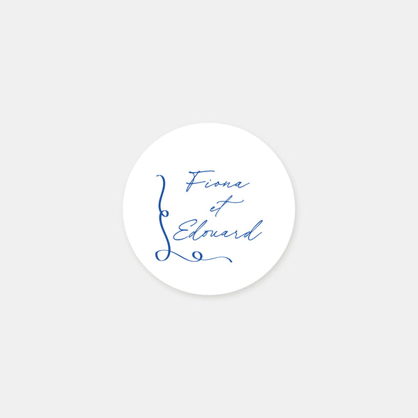 Personalisierte Hochzeitsaufkleber Arabeske