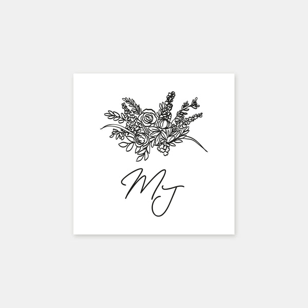 personalisierter Brautstrauß-Stempel