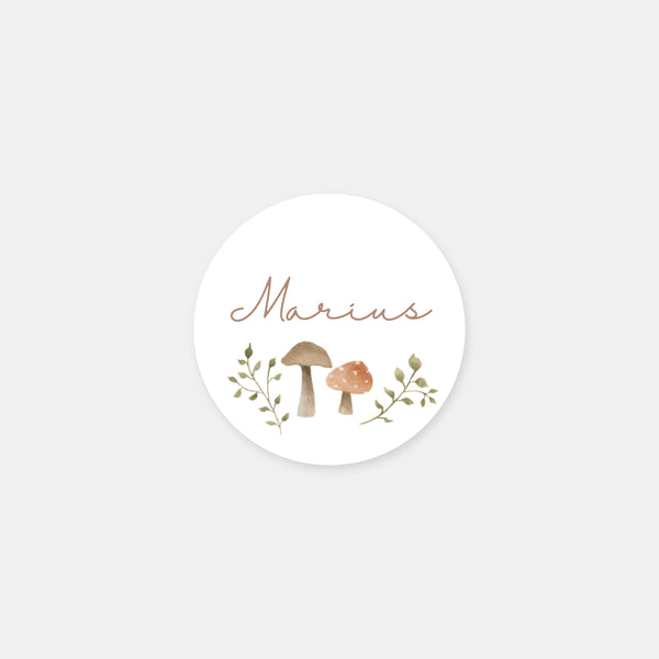 Stickers personnalisés naissance forêt d'automne