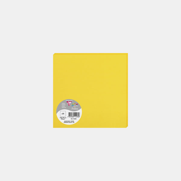Karte 160x160 Pergament 210g sonnengelber Pollen