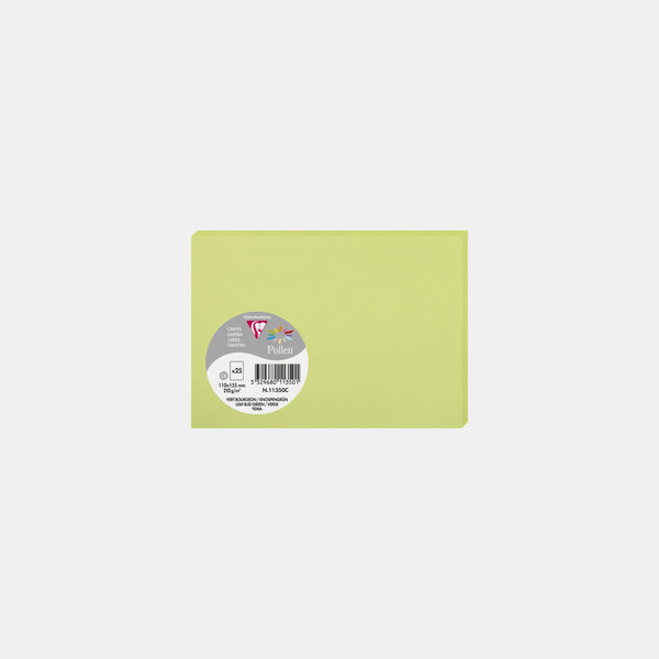 Carte 110x155 velin 210g vert bourgeon Pollen