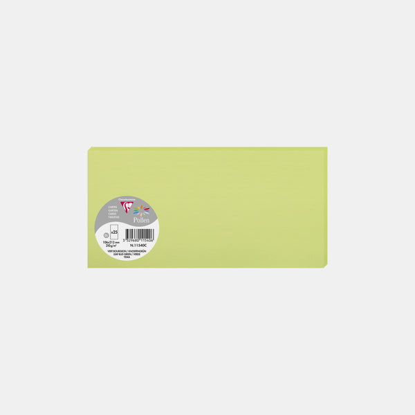Carte 106x213 velin 210g vert bourgeon Pollen