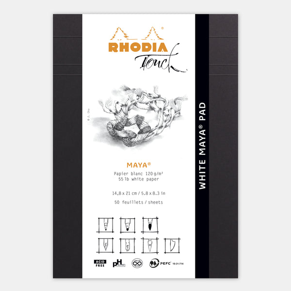 Bloc maya A5 uni papier blanc 120 g/m²