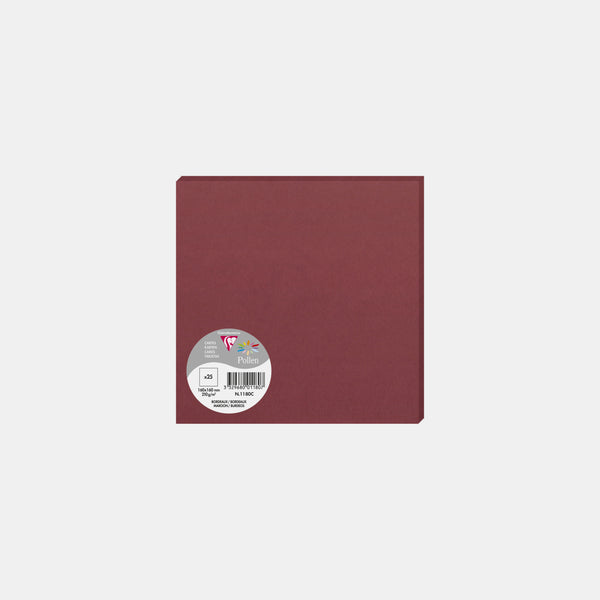 Card 160x160 vellum 210g burgundy Pollen