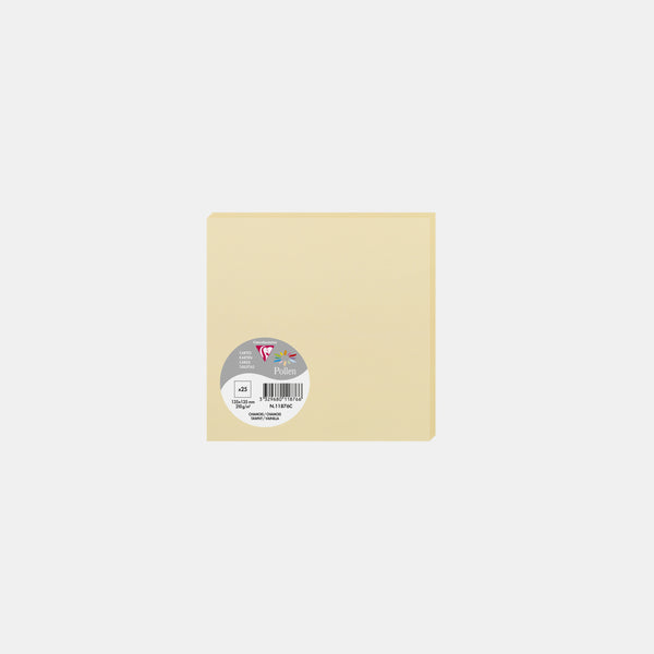 Carte 135x135 velin 210g chamois Pollen