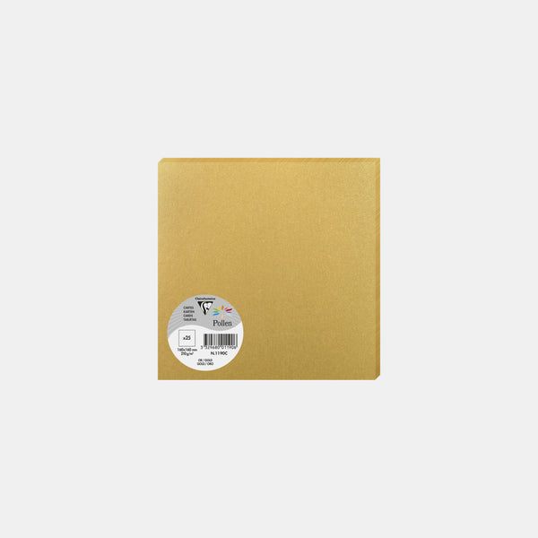 Karte 160x160 schillernd 210g Gold Pollen