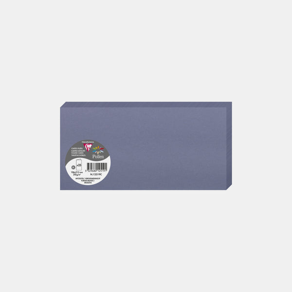 Carte pré pliée 213x213 velin 210g myosotis Pollen