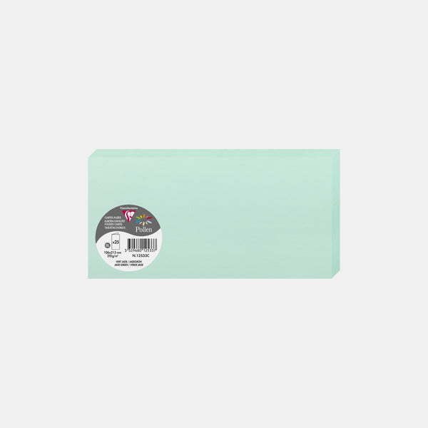 Carte pré pliée 213x213 velin 210g vert jade Pollen