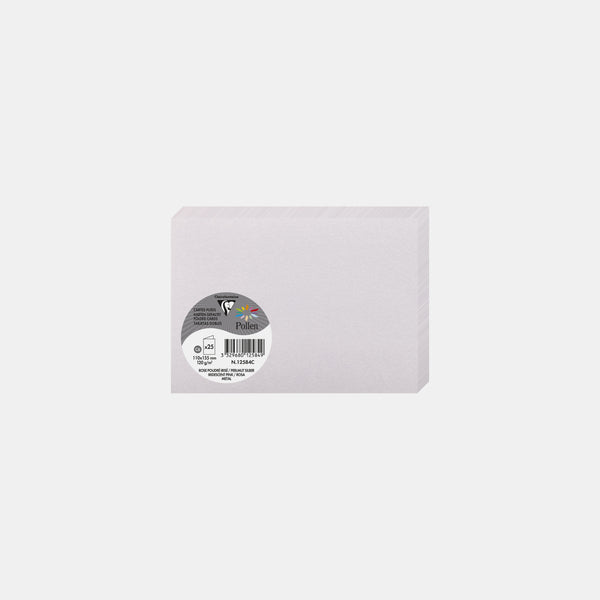 Carte pré pliée 110x210 irisé 210g rose poudré irisé Pollen